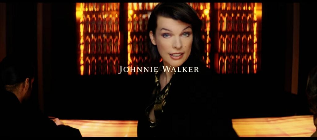 Johnnie Walker Milla Jovovich advert