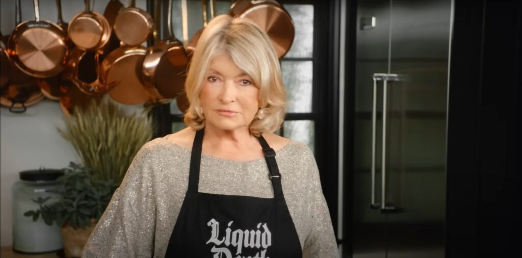 Liquid Death - Martha Stewart advert
