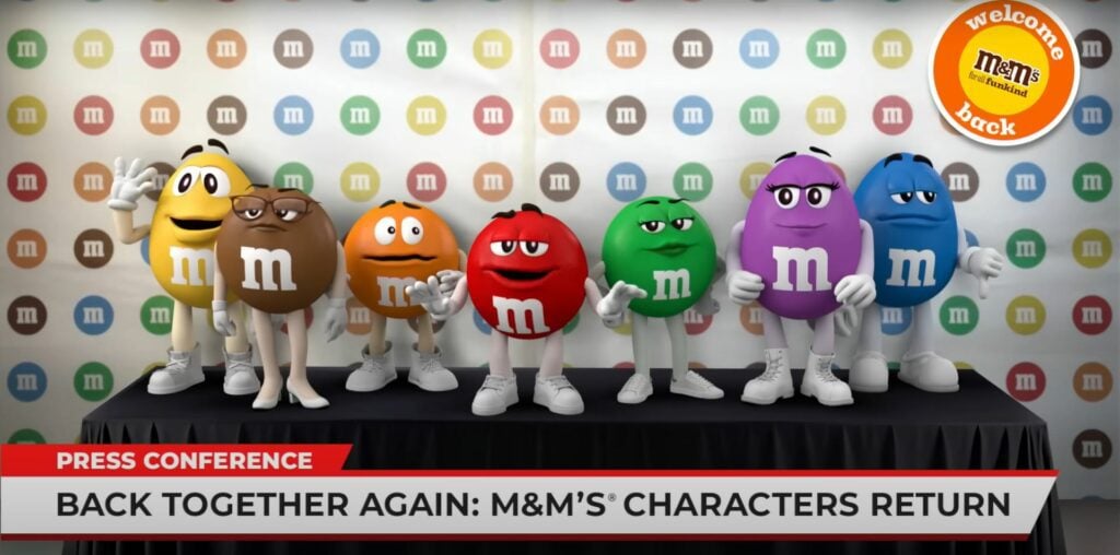 MMs press conference M&M'S Super Bowl 2023 commercials