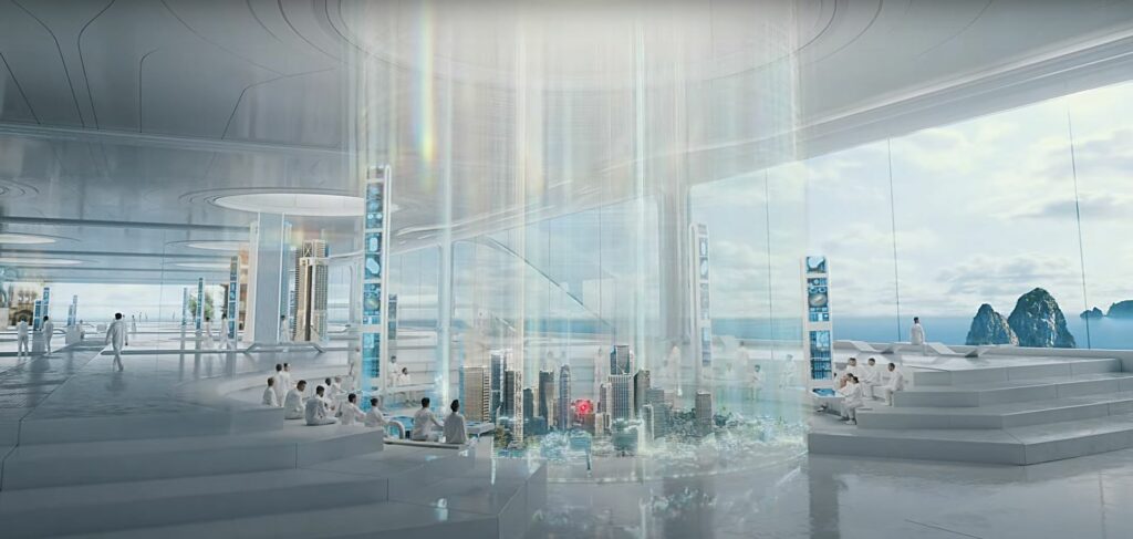 The Angels HQ, a futuristic building with a view of the ocean, in the BMW ads.